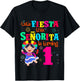 Let's Fiesta this Senorita is turning 1 Mexican Birthday T-Shirt - T-Shirt | Black