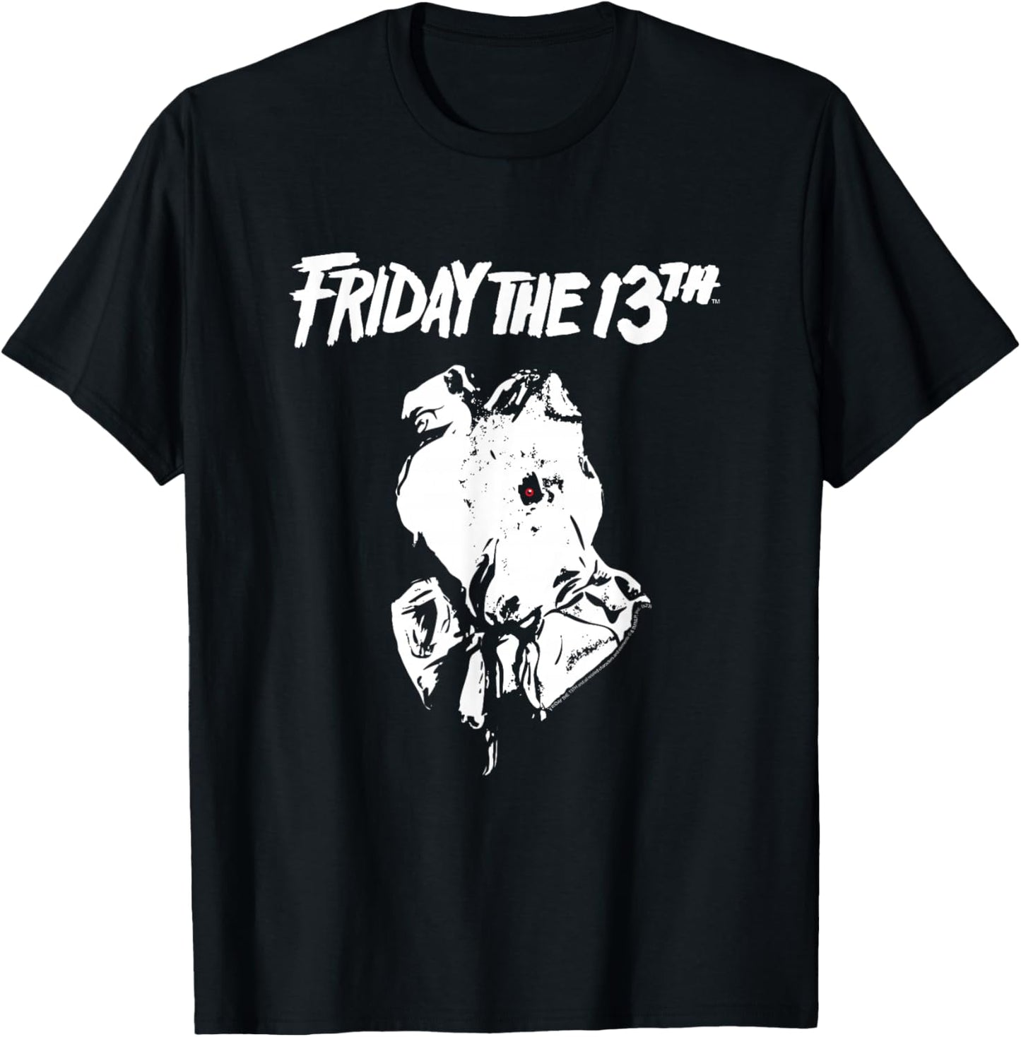 Friday The 13th: Part 2 White Logo & Mask T-Shirt - T-Shirt | Black