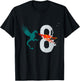 Kids Boys Girls 8 Year Old Birthday Dragon Shirt 8th Birthday T-Shirt - T-Shirt | Black