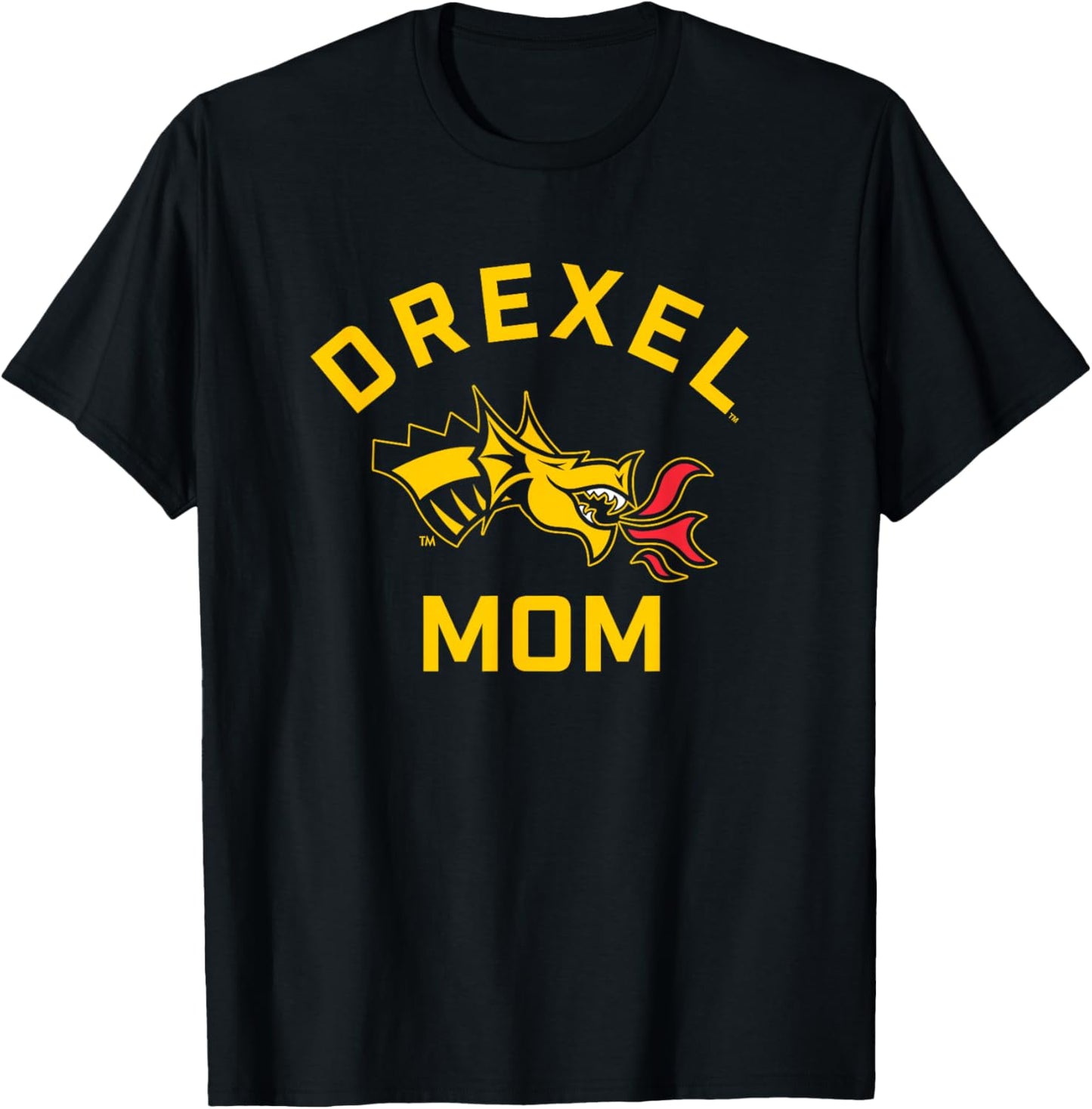 Drexel University Dragons Arched Mom T-Shirt - T-Shirt | Black