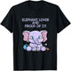 Elephant Lover And Proud Of It Colorful Graphic T-Shirt - T-Shirt | Black