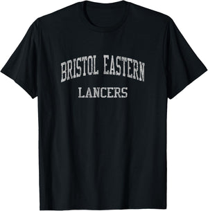 Bristol Eastern High School HS Bristol CT Vintage Sports T-Shirt - T-Shirt | Black