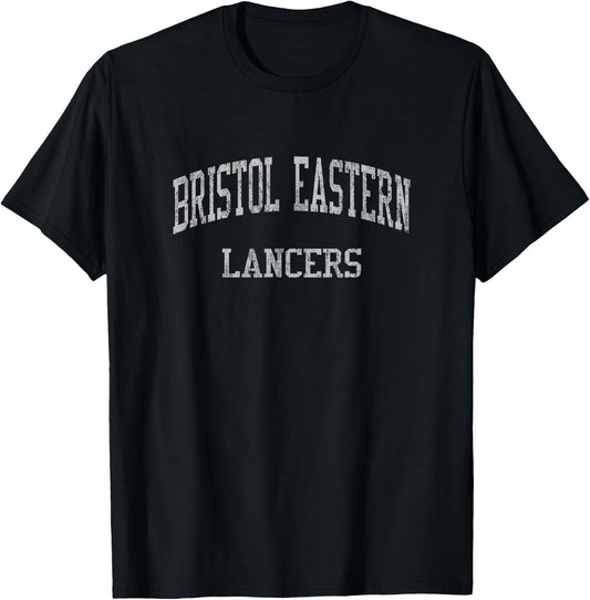 Bristol Eastern High School HS Bristol CT Vintage Sports T-Shirt - T-Shirt | Black