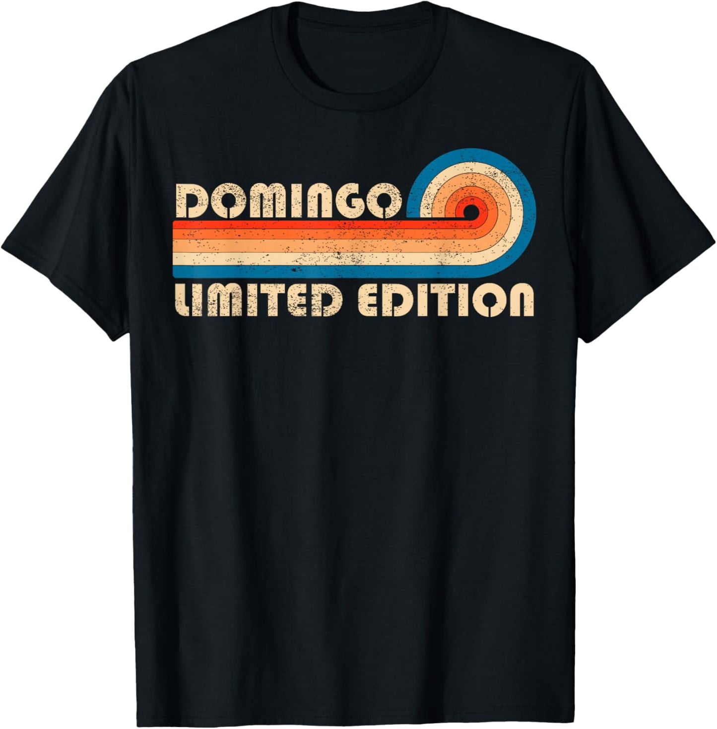 DOMINGO Retro 70s 80s Sunset Stripe T-Shirt - T-Shirt | Black
