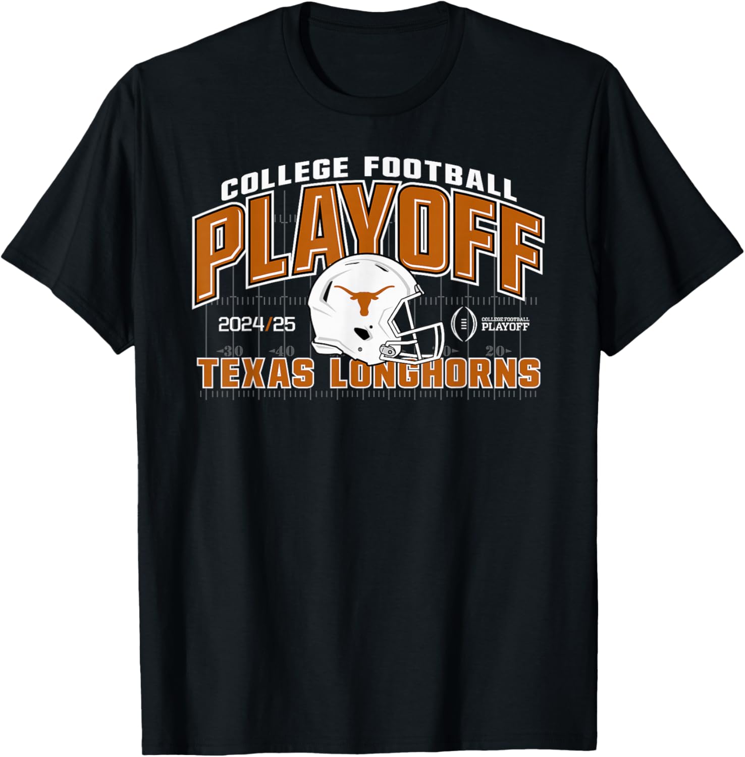 Texas Longhorns College Football Playoff CFP 2024-2025 T-Shirt - T-Shirt | Black