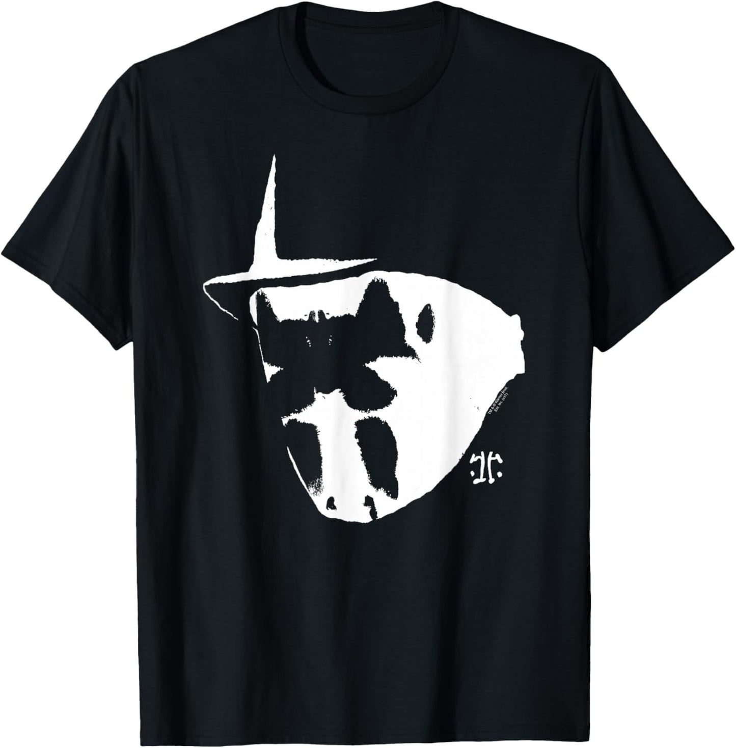 Watchmen Rorschach Mask and Symbol T-Shirt - T-Shirt | Black