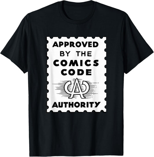 Vintage Comic Code Authority print for Comic Lovers T-Shirt - T-Shirt | Black