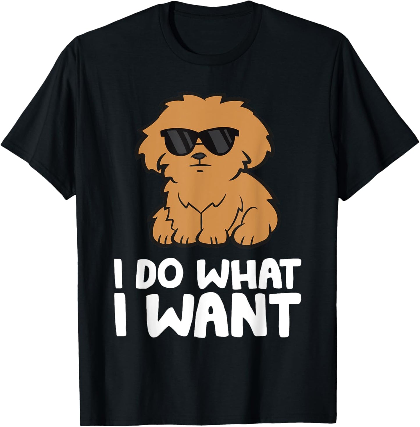 Maltipoo Dog I Do What I Want Funny Maltipoo Men Women Kids T-Shirt - T-Shirt | Black
