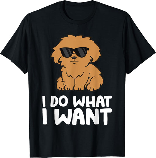 Maltipoo Dog I Do What I Want Funny Maltipoo Men Women Kids T-Shirt - T-Shirt | Black