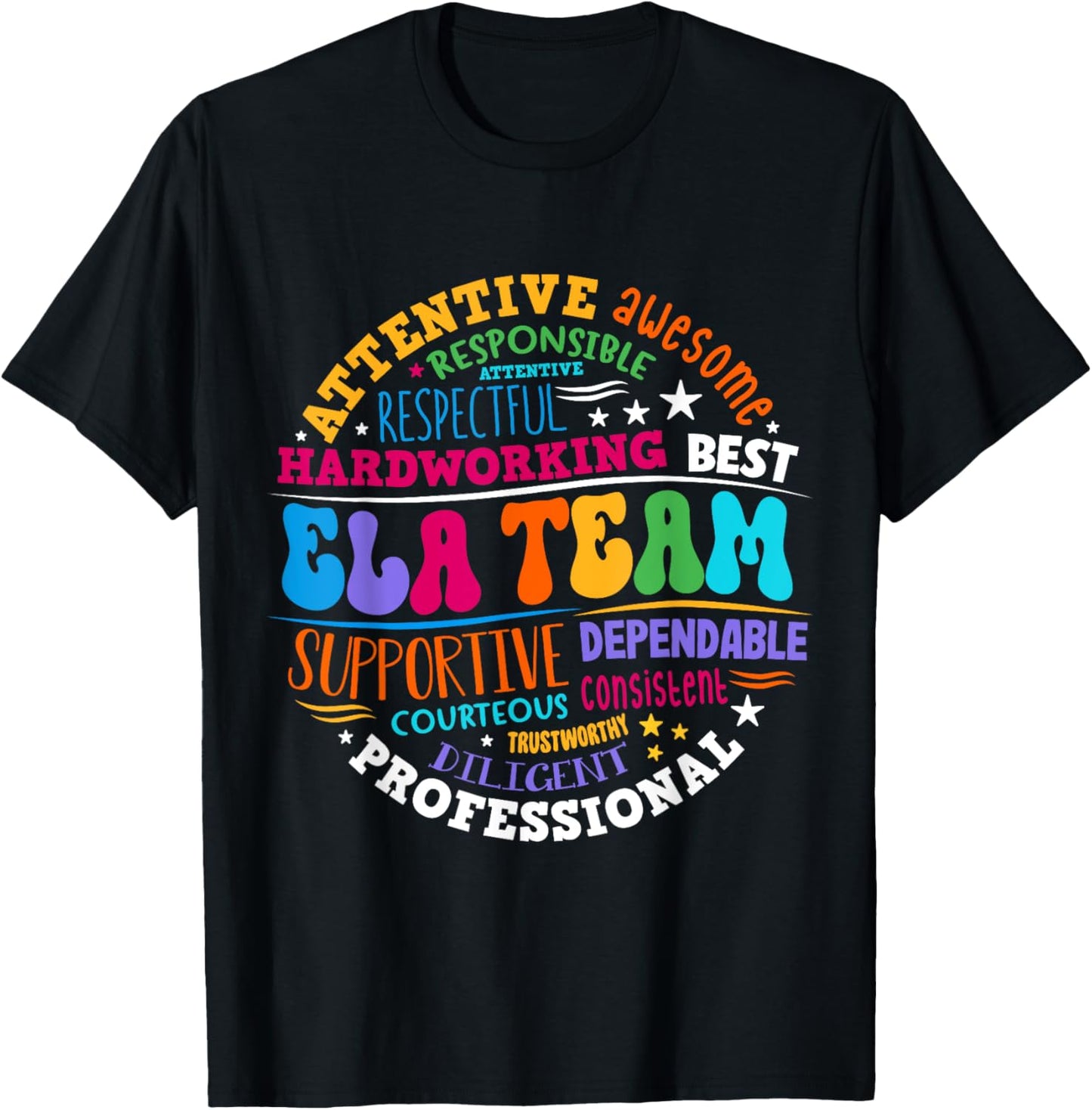 ELA Team Specialist Teacher English Language Arts T-Shirt - T-Shirt | Black