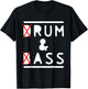 Drum & Bass and Rum & Ass Funny Drummer Bass Guitarist Music T-Shirt - T-Shirt | Black