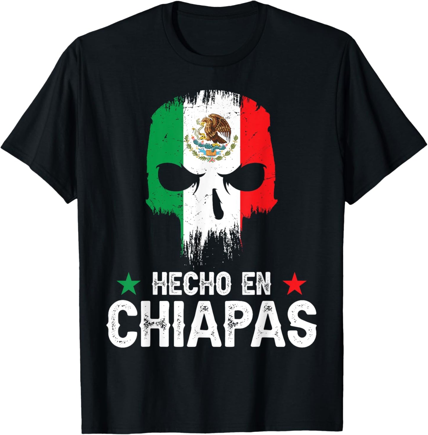 Hecho en Chiapas Mexico - Mexican Flag - Chiapas T-Shirt - T-Shirt | Black