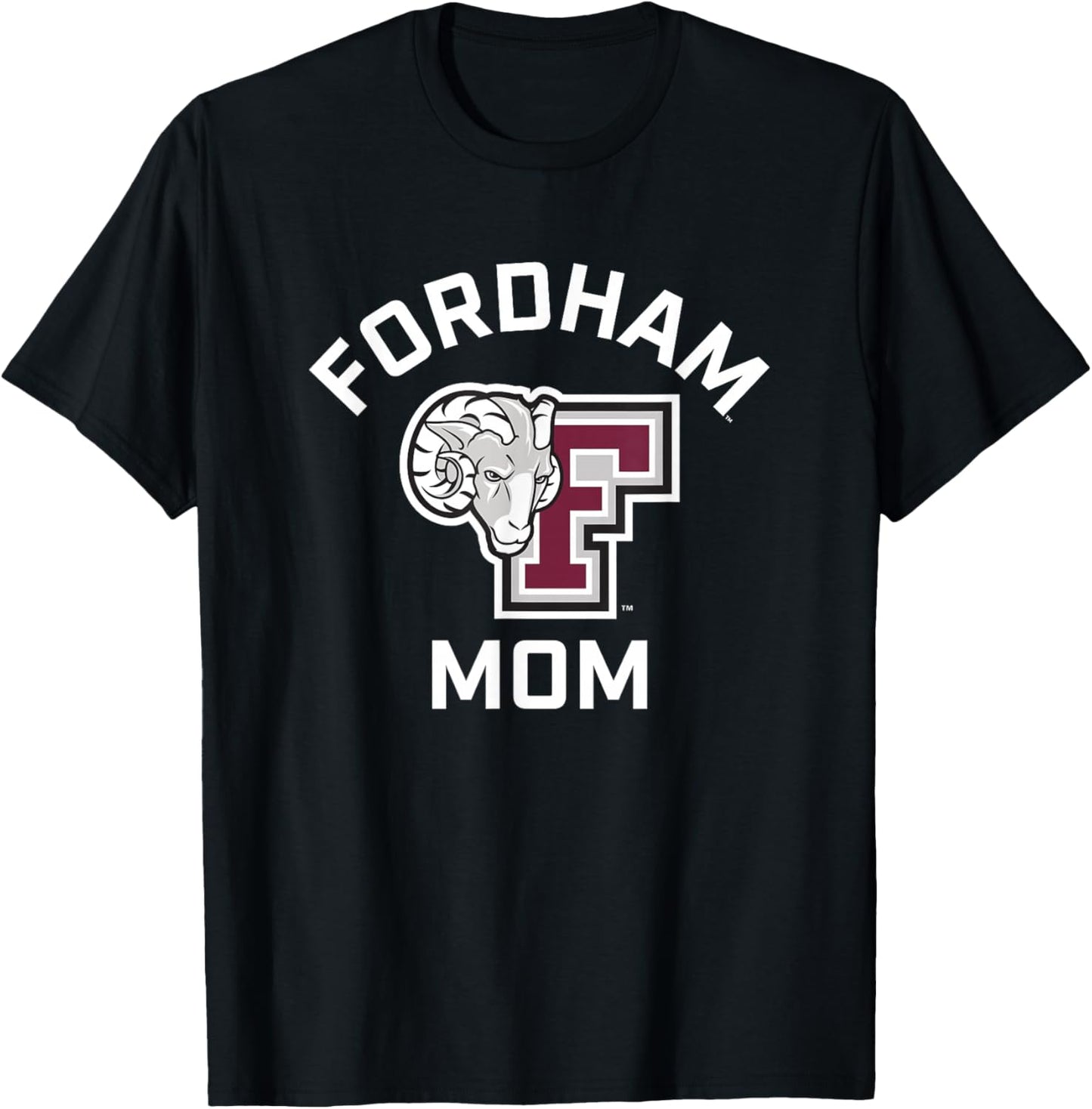 Fordham University Rams Arched Mom T-Shirt - T-Shirt | Black