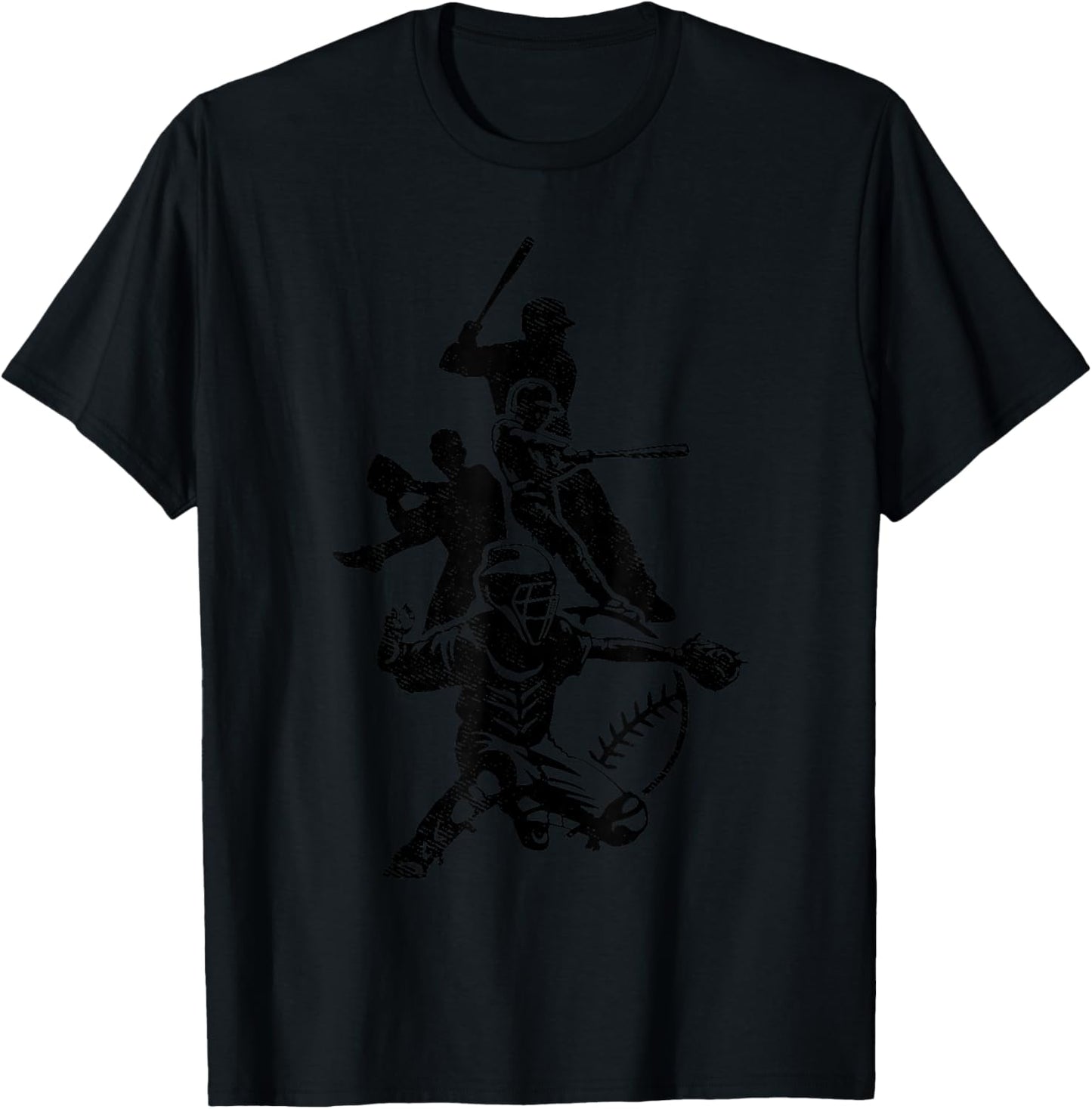 Baseball Gifts Catcher Pitcher Batter Youth Baseball T-Shirt - T-Shirt | Black