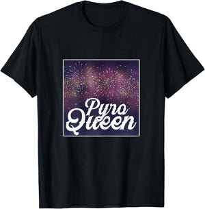 Pyro Queen Queen Explosion Bang Pyrotechnician Pyromans T-Shirt - T-Shirt | Black