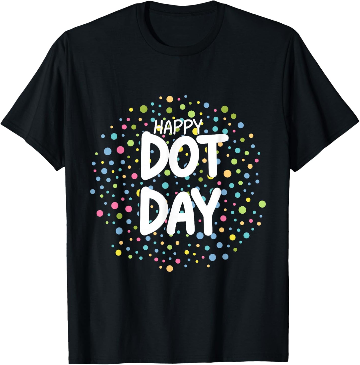 Happy Dot Day September 15th Colorful Polka Dot Boys Kids T-Shirt - T-Shirt | Black