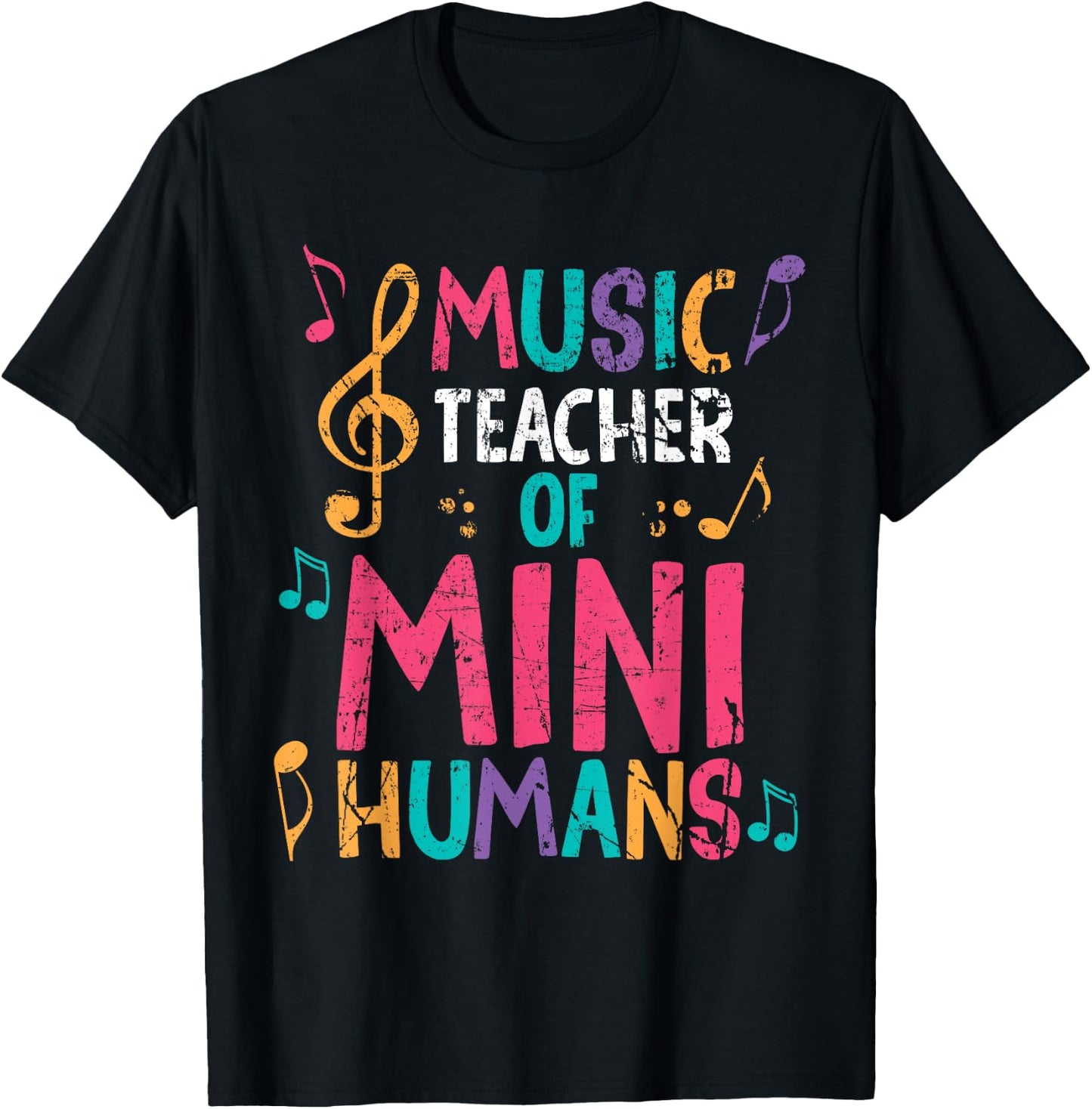 Music teacher of mini humans / Back to school T-Shirt - T-Shirt | Black