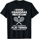 Some Grandpas Take Naps Real Grandpas Play Tennis T-Shirt - T-Shirt | Black