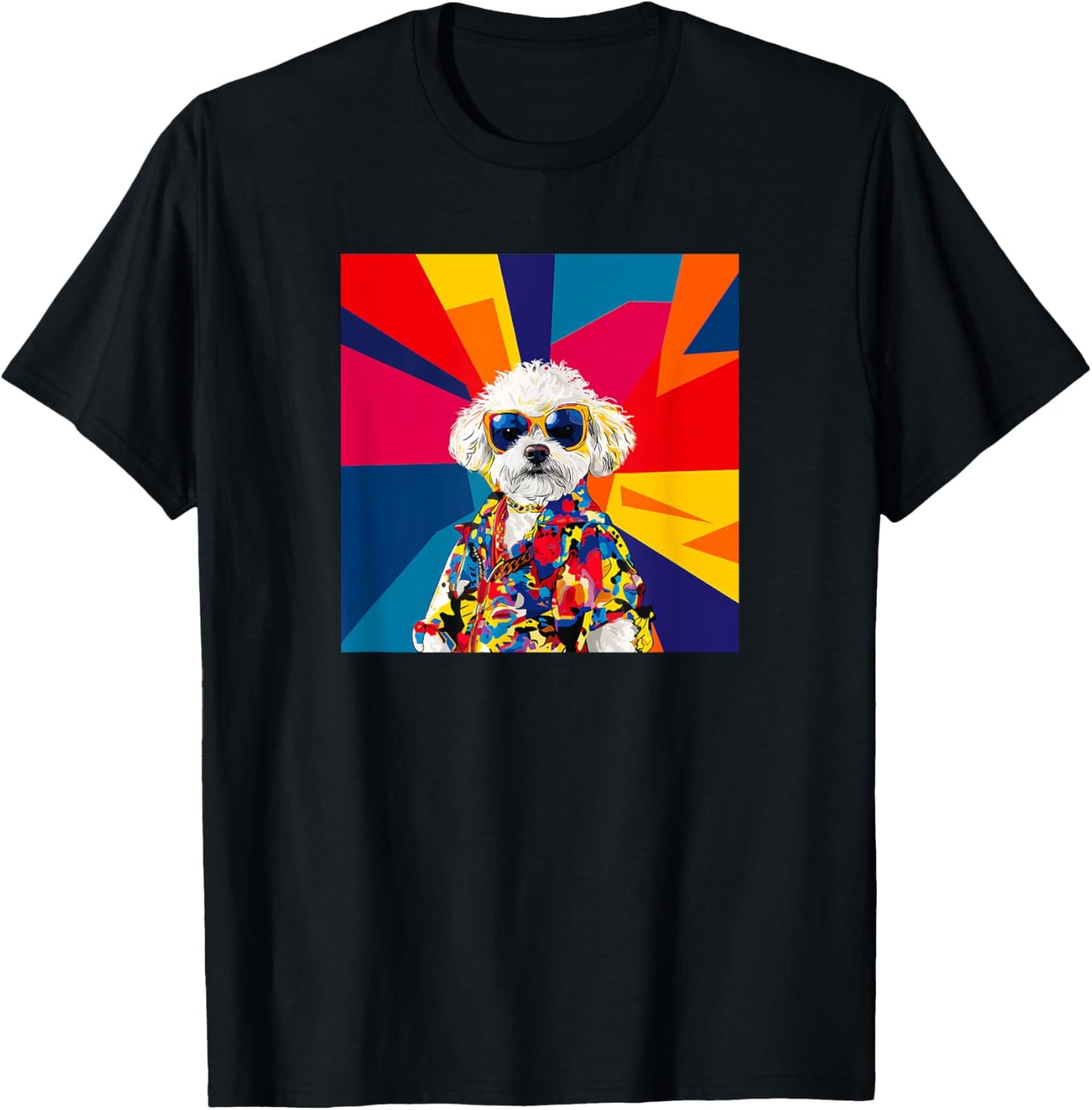 Peekapoo Dog Fashion Cute Colorful Pop Art T-Shirt - T-Shirt | Black