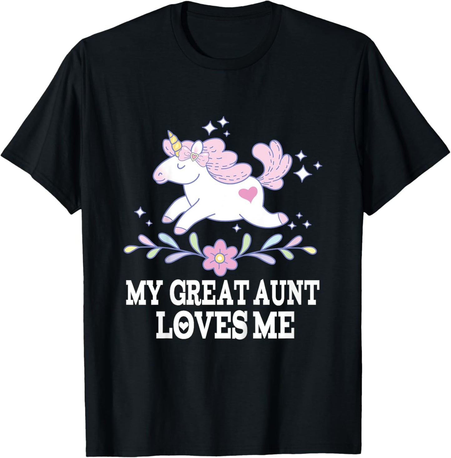 My Great Aunt Loves Me Grand Niece Unicorn T-Shirt - T-Shirt | Black