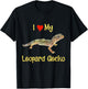 I love my Leopard gecko, Girls boys Adults gift T-Shirt - T-Shirt | Black