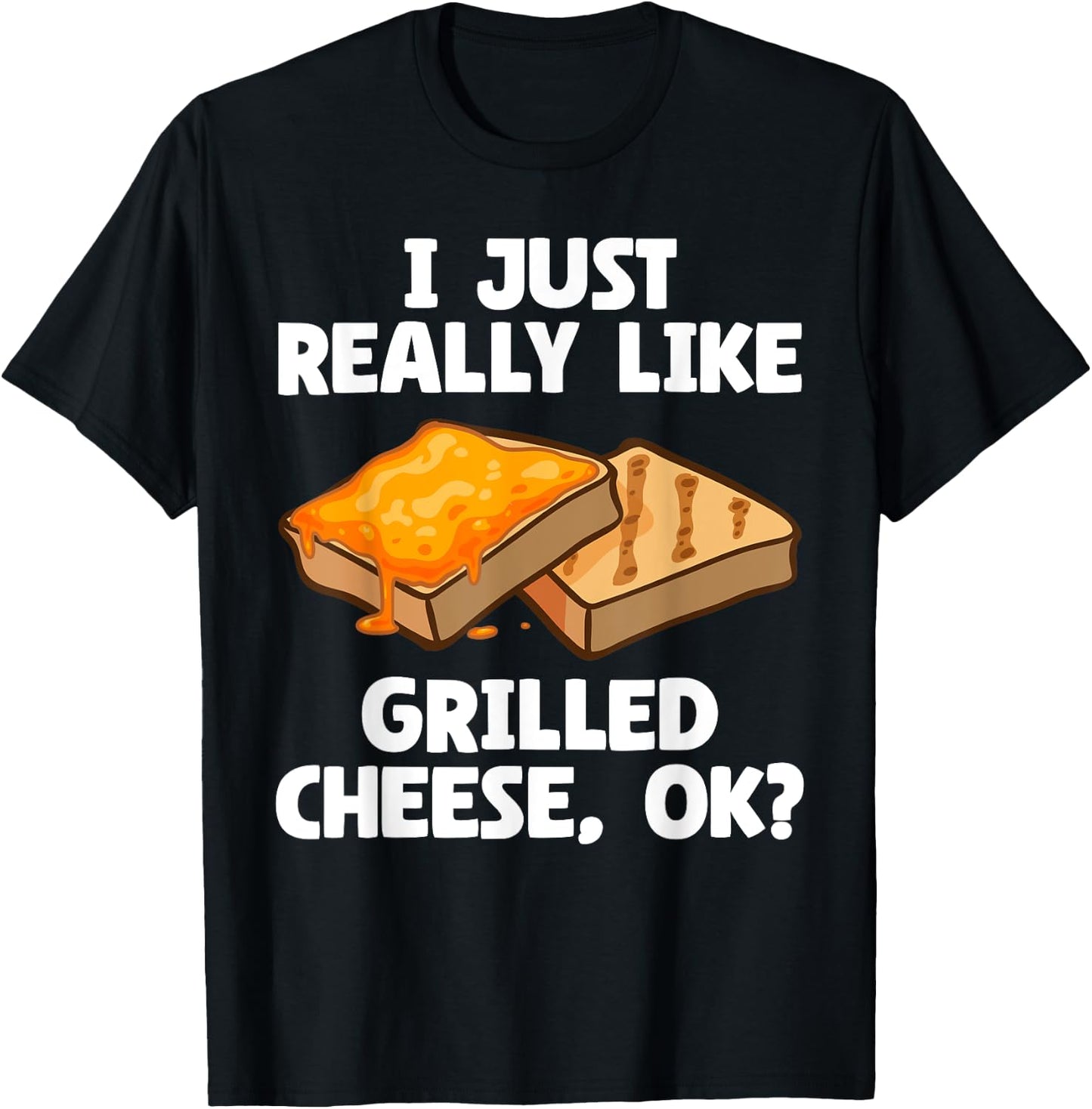 Grilled Cheese Design Women Grilled Cheese Sandwich T-Shirt - T-Shirt | Black