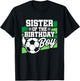Soccer Birthday - Birthday Sister - Boys Soccer Birthday T-Shirt - T-Shirt | Black