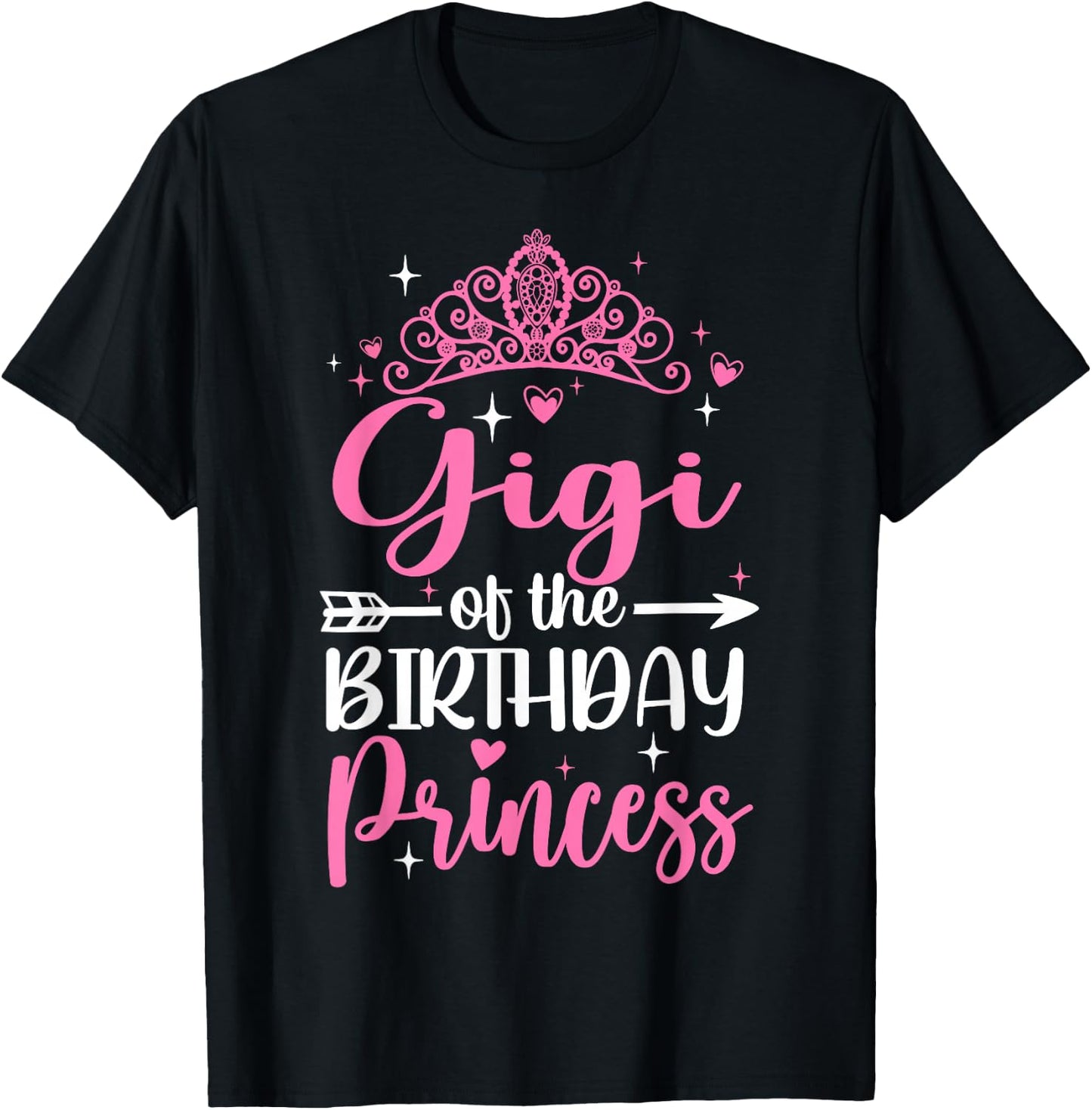 Gigi Of The Birthday Princess Bday Girl Kid Cute Family T-Shirt - T-Shirt | Black