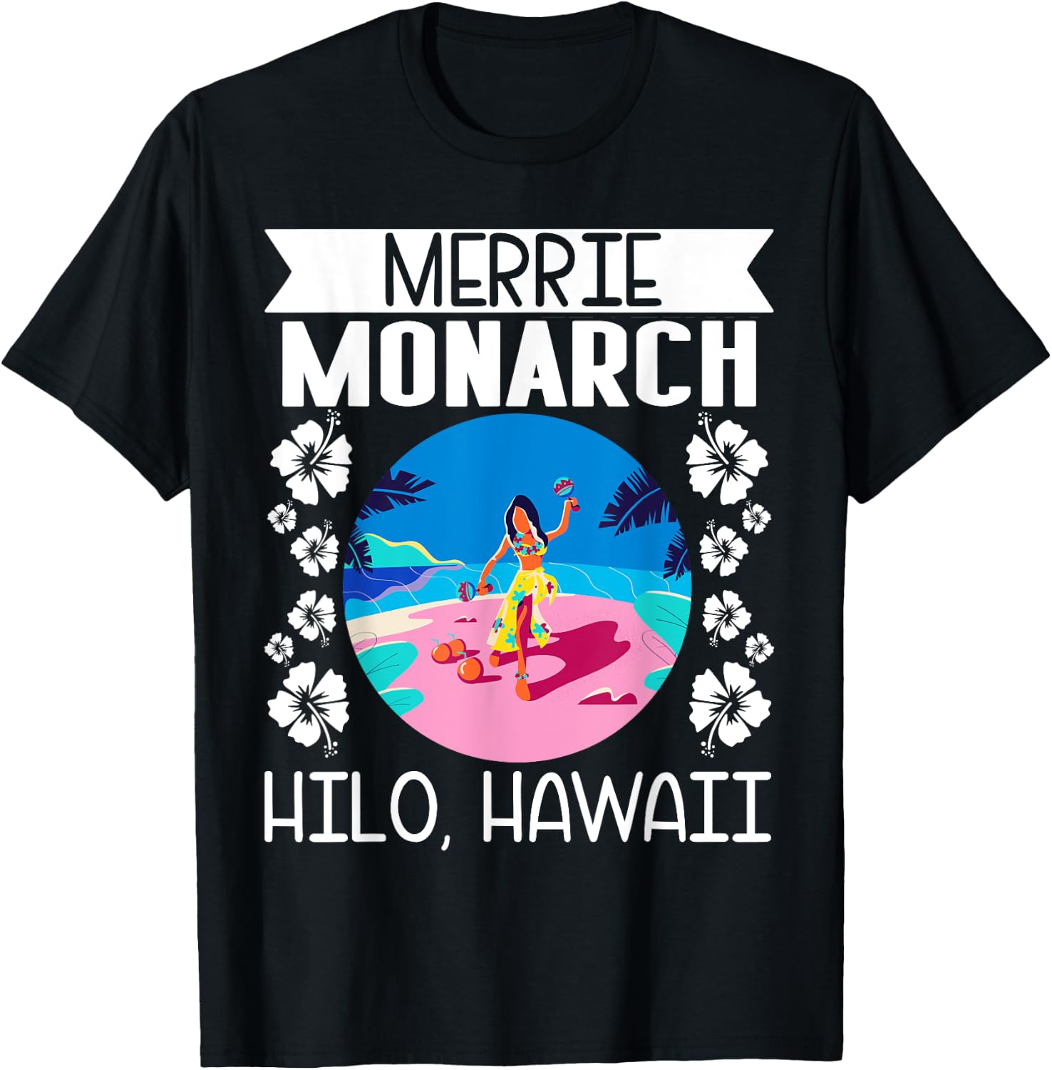 Islands Vintage Merrie Monarch T-Shirt - T-Shirt | Black