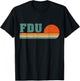 Vintage University 1980s 80s Style FDU Logo Men Women T-Shirt - T-Shirt | Black
