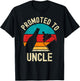 Promoted to Uncle 2024 New Baby Announcement Beer Lover T-Shirt - T-Shirt | Black