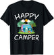 Kids Camping Shirt Trailer Camper Happy Camping T-Shirt - T-Shirt | Black