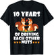 Fox Husband Wife Married 10 Years, Driving Each Other Crazy T-Shirt - T-Shirt | Black