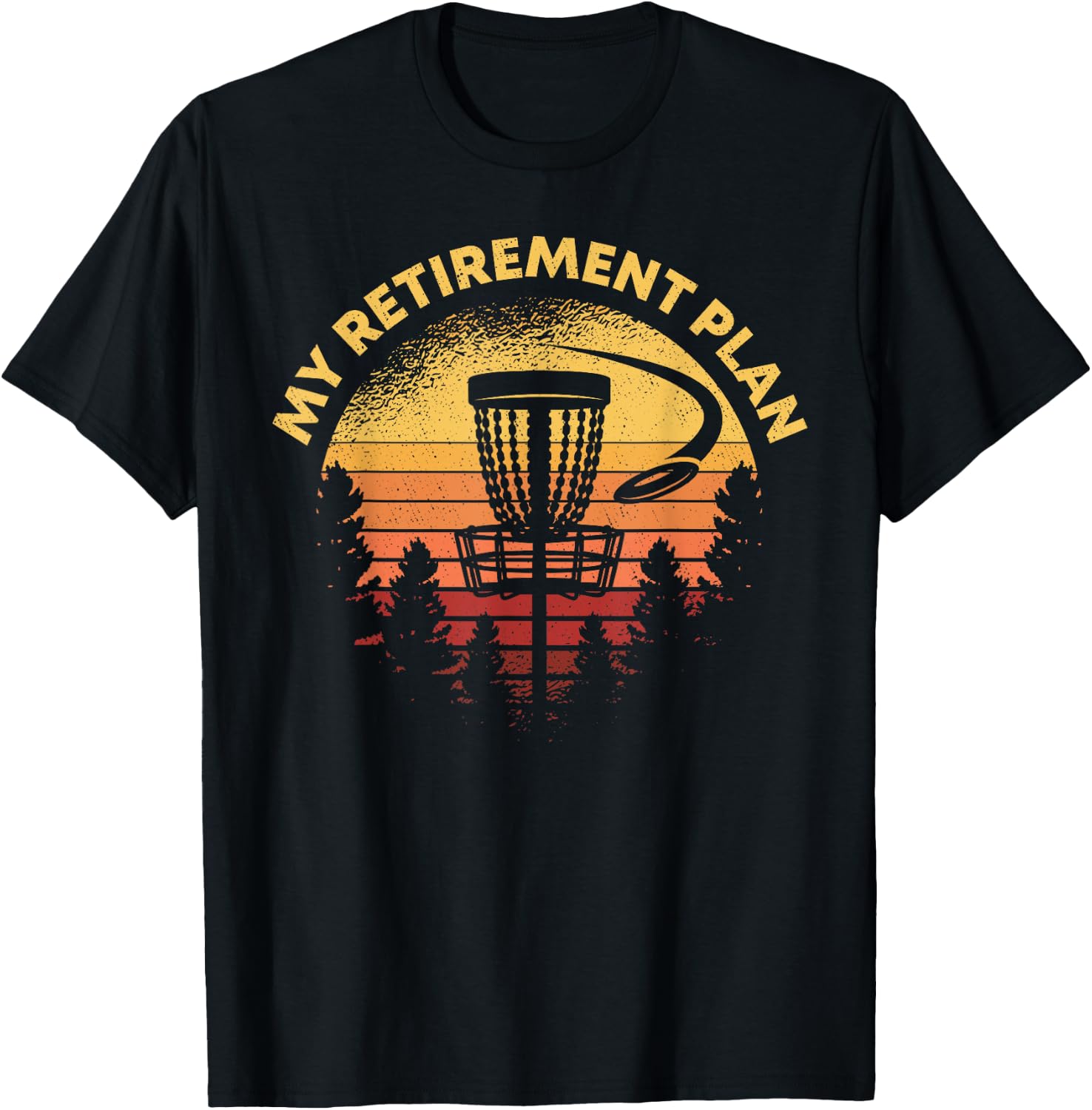 Disc Golf My Retirement Plan Retro Grandpa Gift Hole In One T-Shirt - T-Shirt | Black