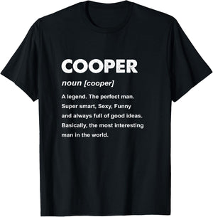 Cooper Name T-Shirt - T-Shirt | Black