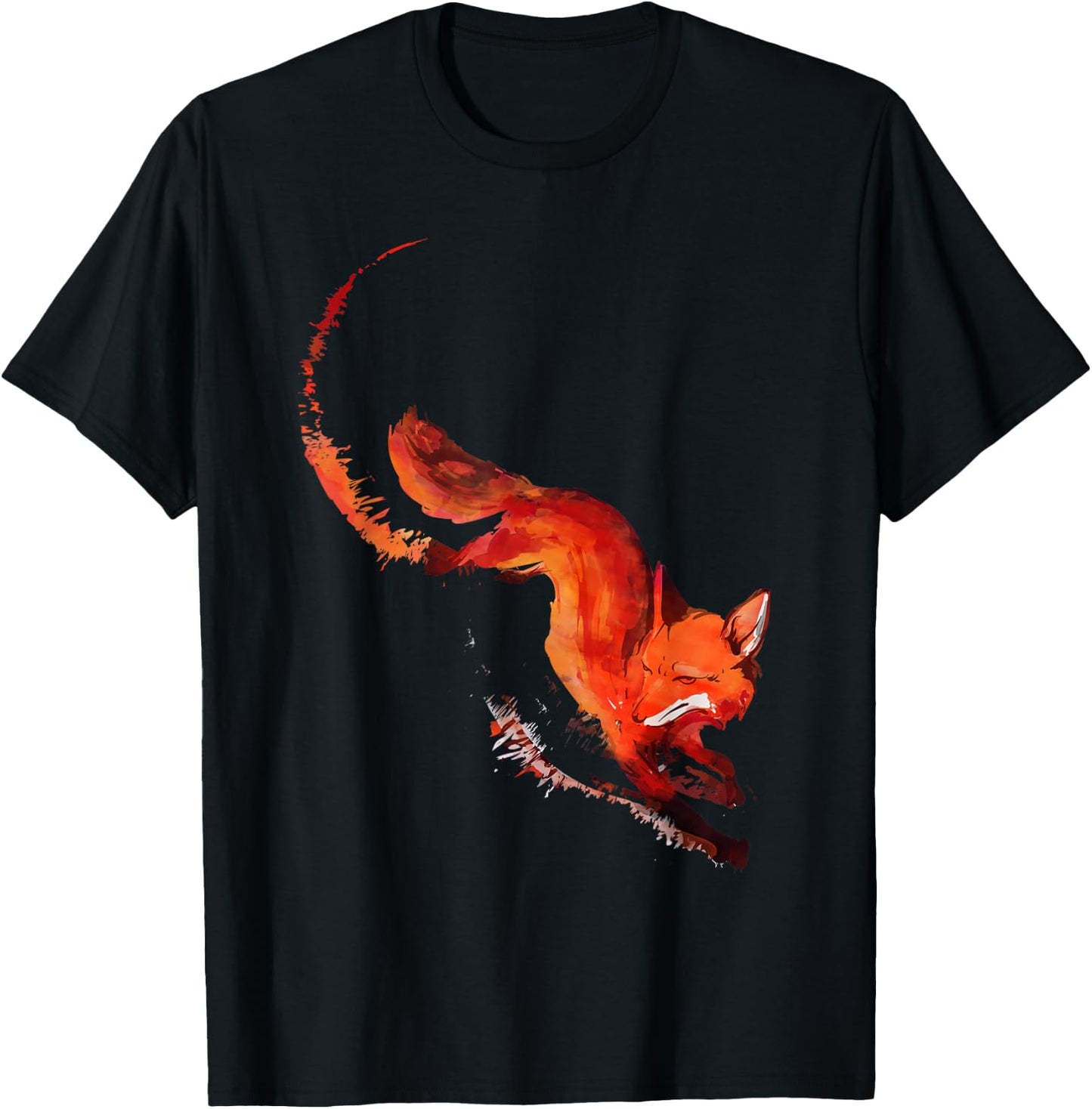 Hunting Fox Nature Adventure T-Shirt - T-Shirt | Black