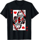 Modern Cool Queen Of Hearts Card Red Sunglasses Graphic T-Shirt - T-Shirt | Black
