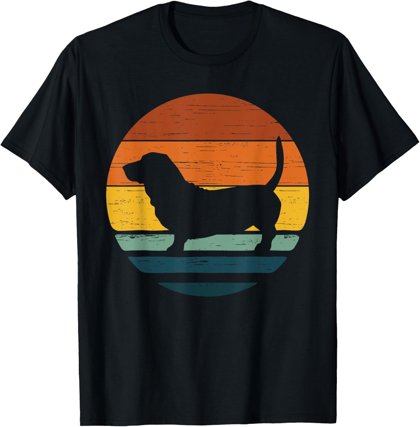 Bassador Vintage Retro Mom Dad Dog Women Girls Kids T-Shirt - T-Shirt | Black