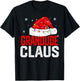 Grandude Claus Funny Xmas Family Matching Grandpa Christmas T-Shirt - T-Shirt | Black