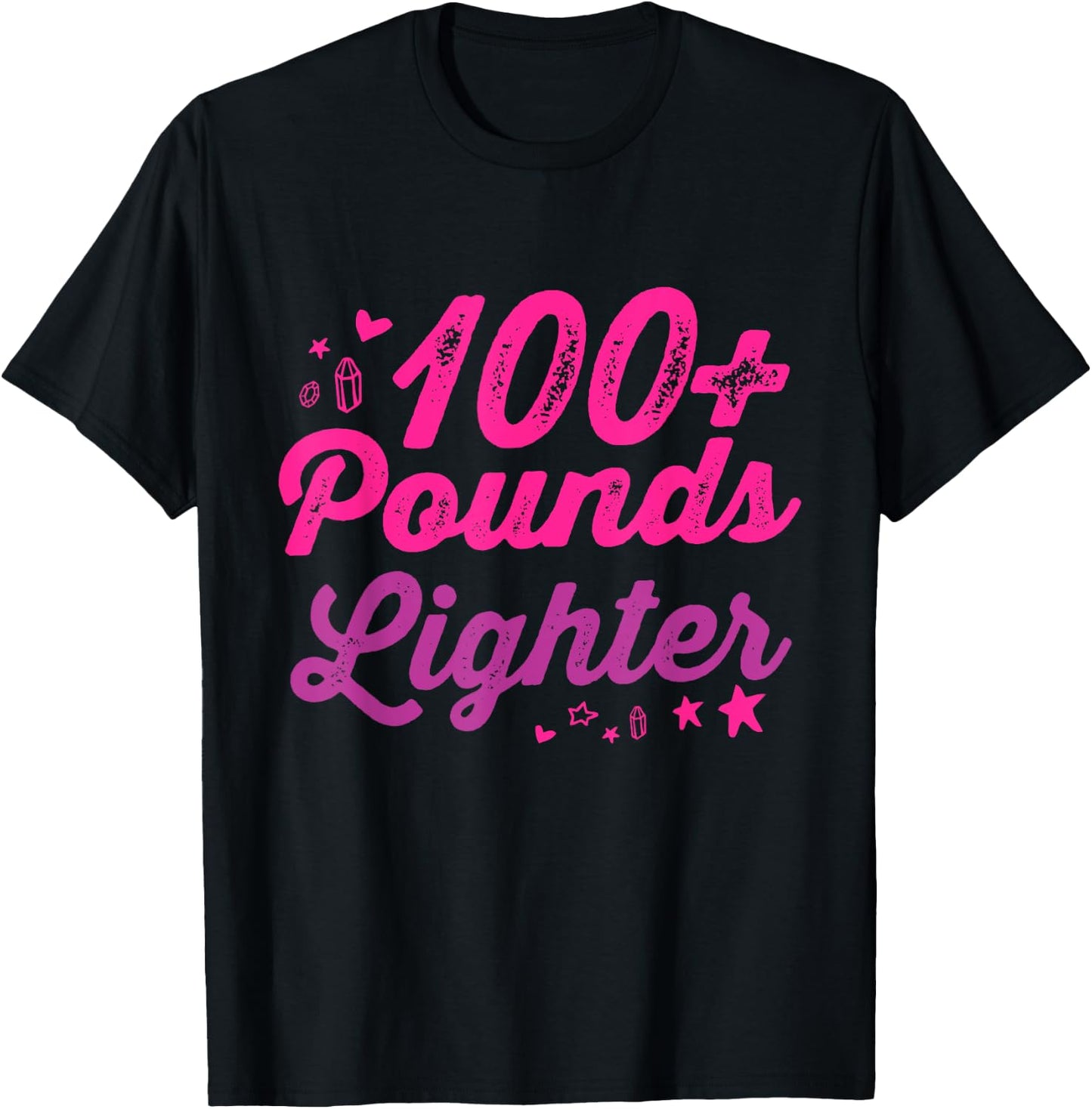 I lost 100 pounds Lighter Health goals Celebration Gift T-Shirt - T-Shirt | Black
