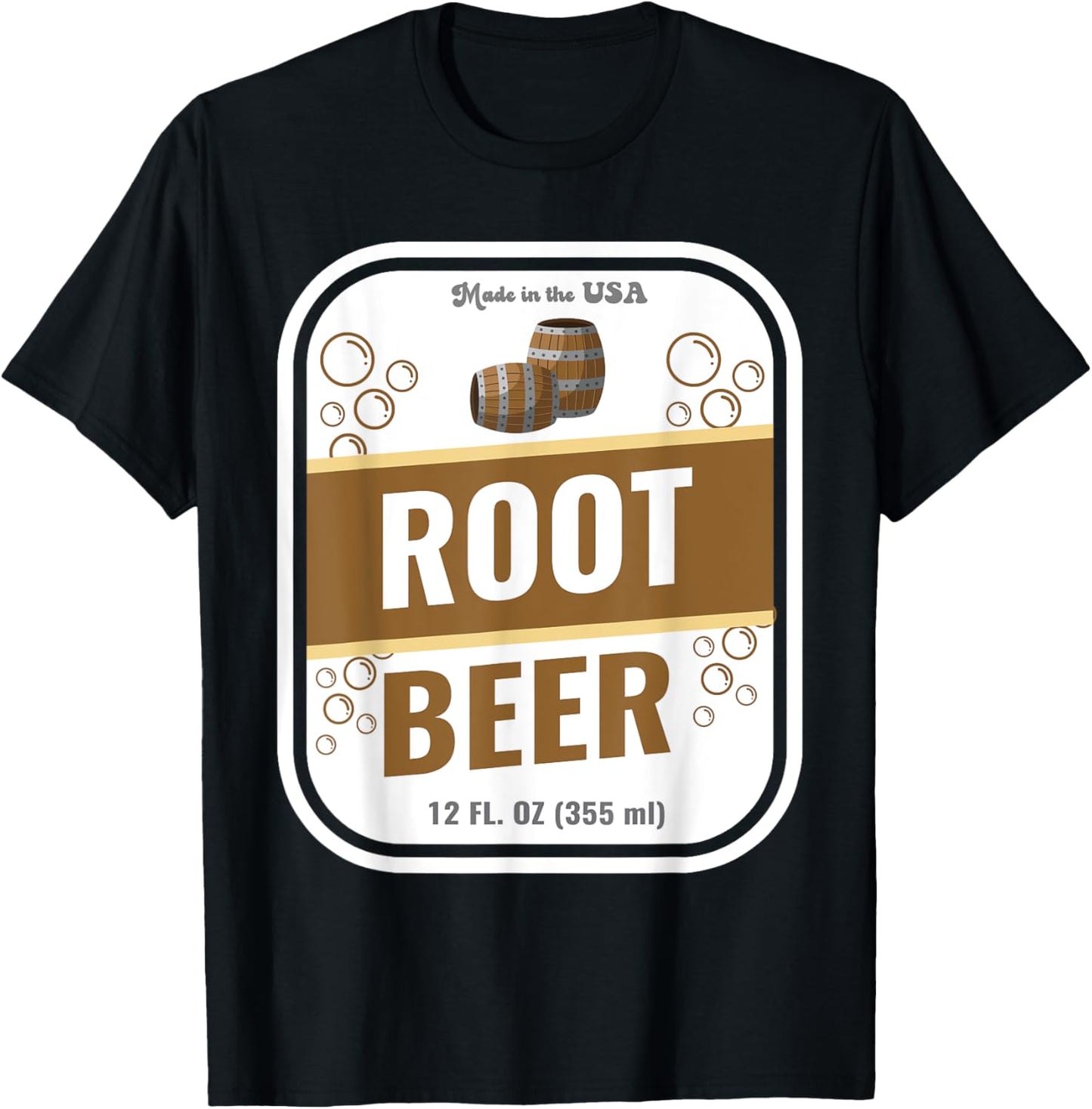 Halloween Costume Root Beer Soda Unique Group Costume Idea T-Shirt - T-Shirt | Black