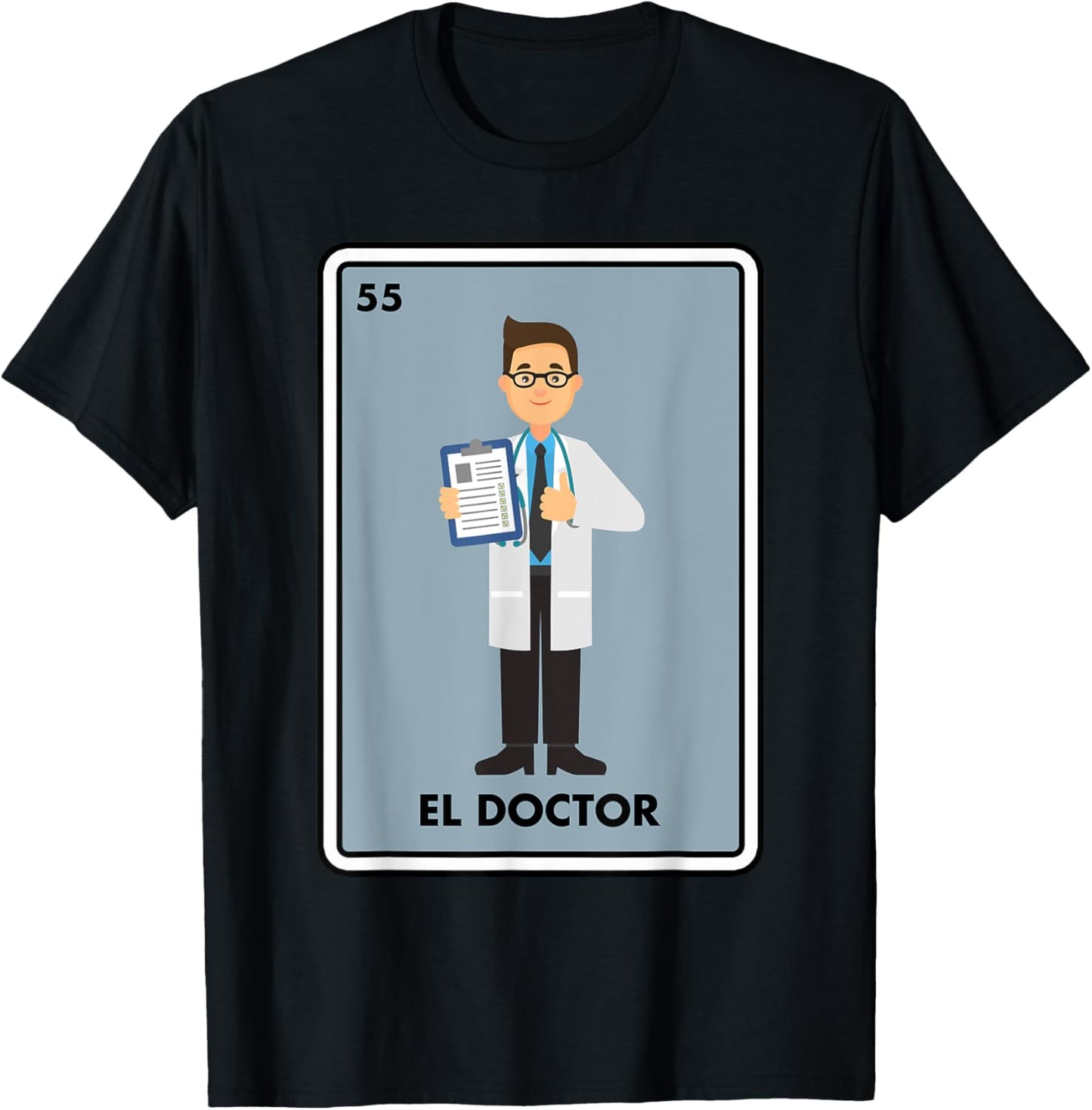 Mexican The Doctor Medical El Doctor Mexican Bingo Card T-Shirt - T-Shirt | Black