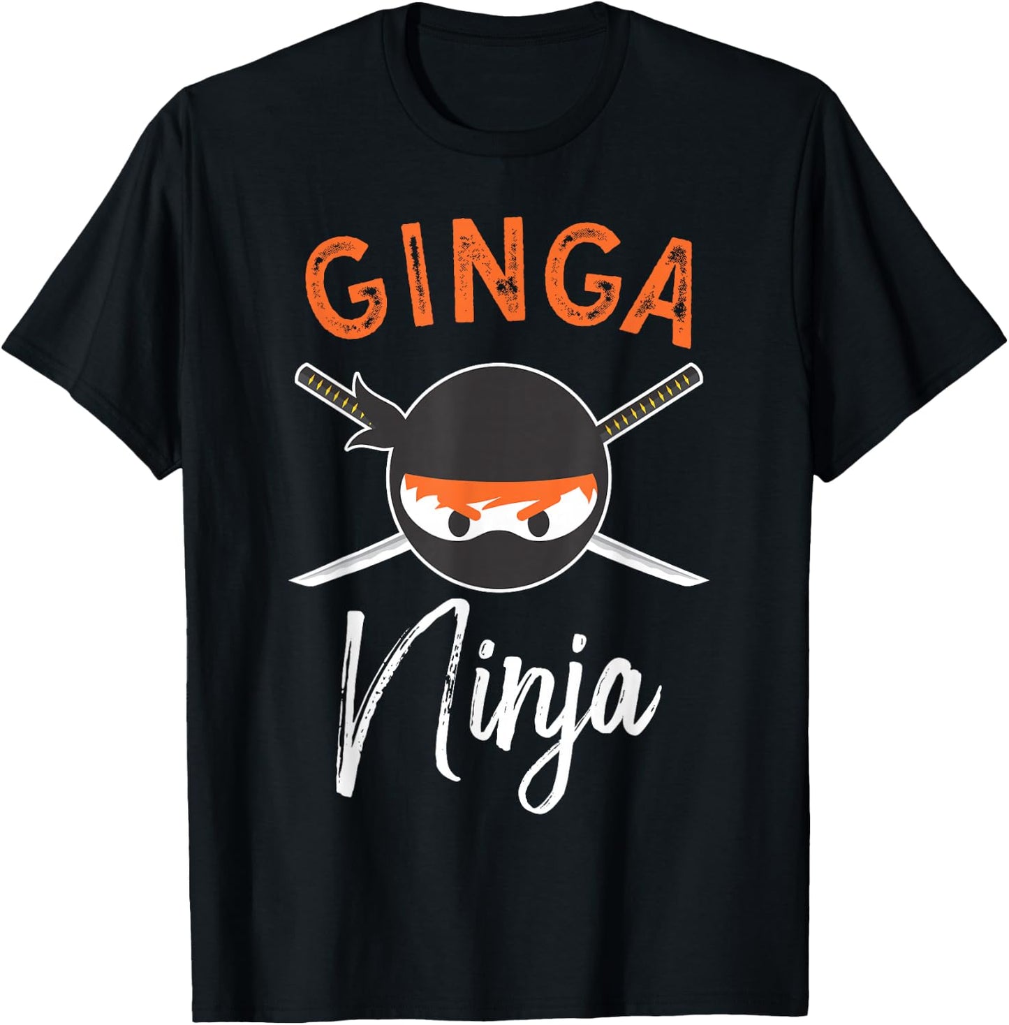 Ginga Ninja Funny Red Hair Ninja Lover Ginger T-Sh T-Shirt - T-Shirt | Black