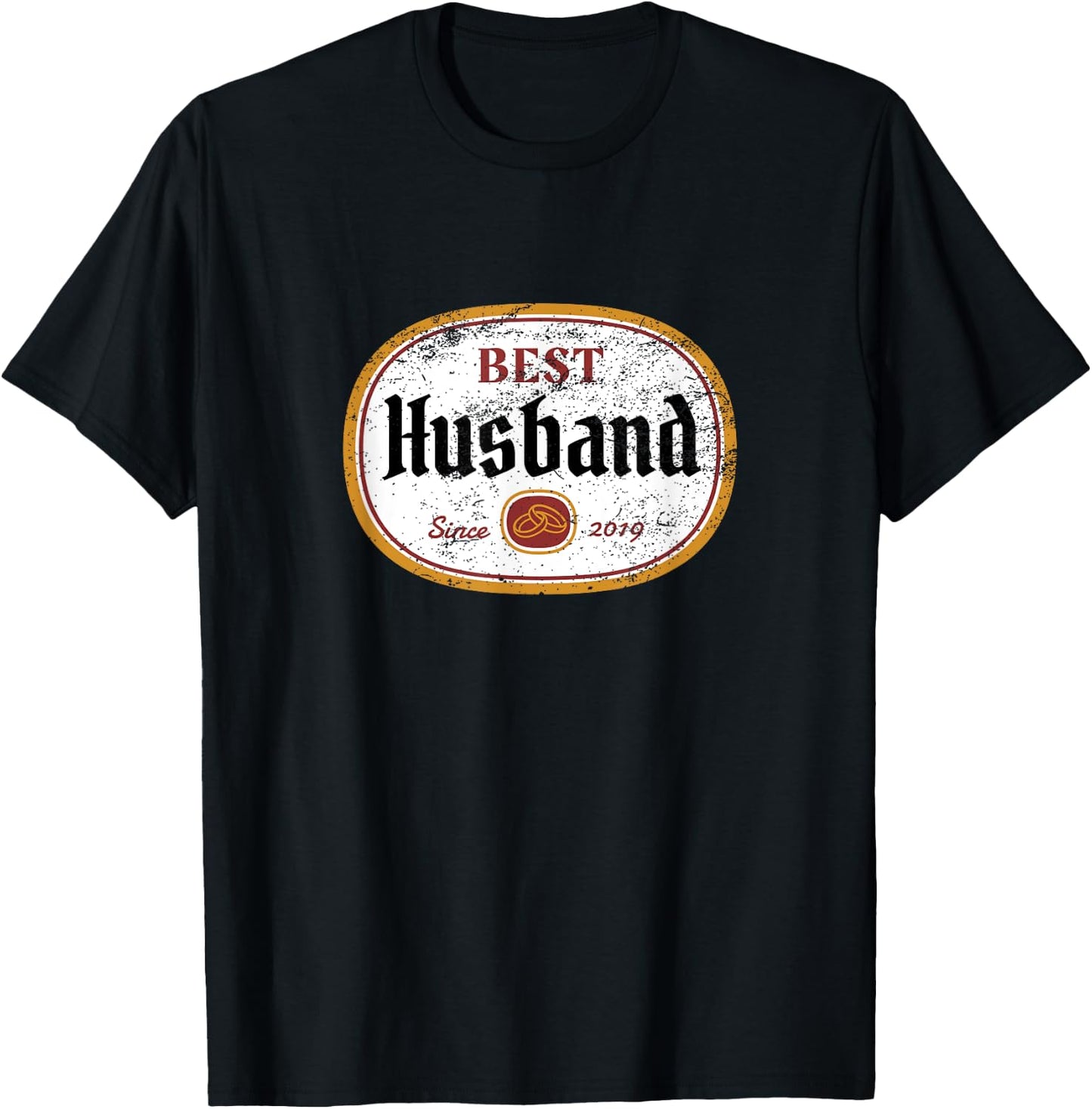 Wedding Anniversary Best Husband Since 2019 T-Shirt - T-Shirt | Black
