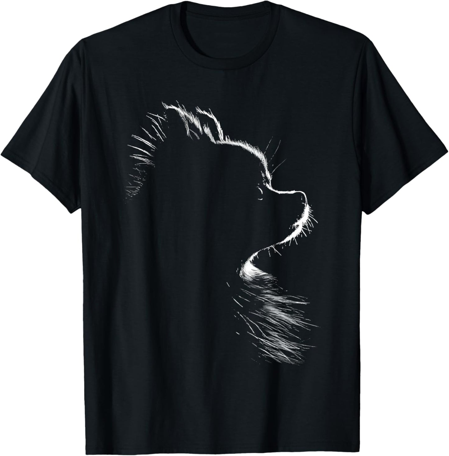 Retro Pomeranian Silhouette T-Shirt - T-Shirt | Black