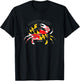 Maryland State Flag Crab Pride Annapolis Baltimore Fishing T-Shirt - T-Shirt | Black