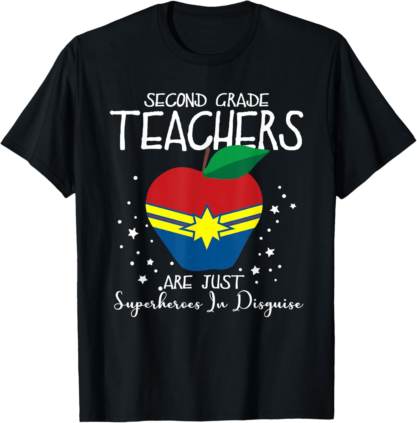 2nd Grade Teachers Are Just Superheroes In Disguise Gift Men Women T-Shirt - T-Shirt | Black