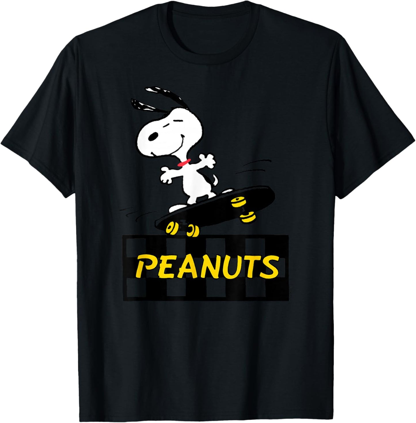 Peanuts Snoopy Skater Logo T-Shirt - T-Shirt | Black