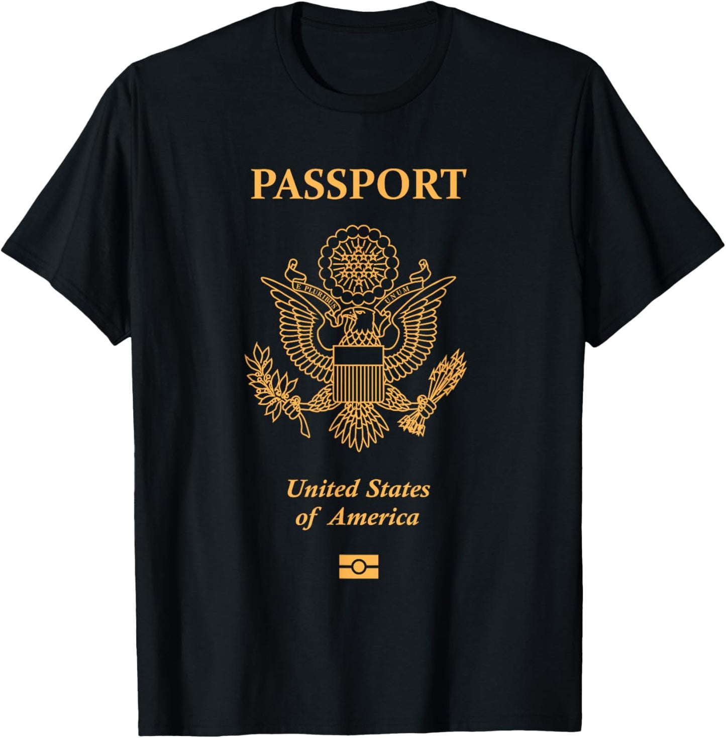 USA,American,USA passport,USA flag. T-Shirt - T-Shirt | Black