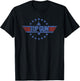 Top Gun Round Stars Circle Logo T-Shirt - T-Shirt | Black